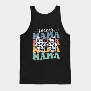 Soccer Mama Retro Groovy Soccer Softball Mom Tank Top